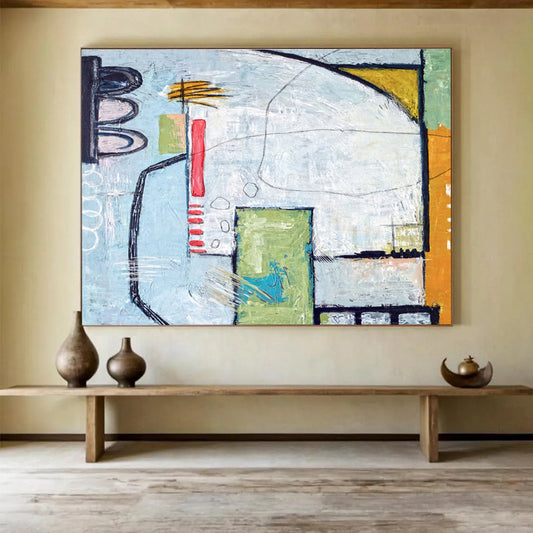 Vast Hand - Painted Abstract Mural for Hallway & Living Room DKH542