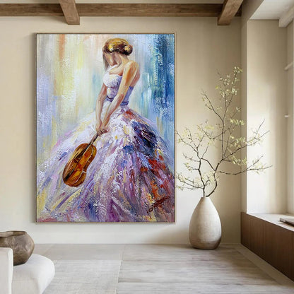Immense Hand-Painted Abstract Wall Art for Bedroom & Spa LargeART2182