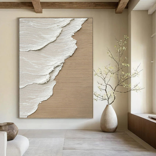 Titanic Hand - Painted Custom Abstract Canvas (with Diverse Textures), for Living Room and Hotel DKH1476