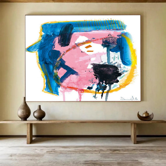 Playful Color Splash Portrait - Whimsical Kids’ Room Decor DLZ117