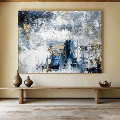 Peaceful Large - Format Abstract Painting for Bedroom & Hallway LargeART1623