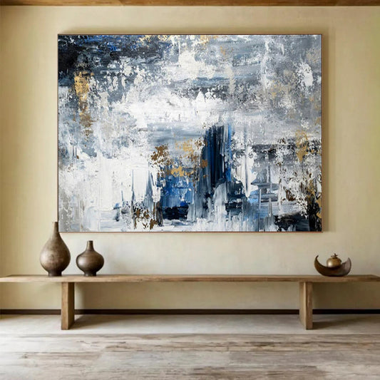 Peaceful Large - Format Abstract Painting for Bedroom & Hallway LargeART1623