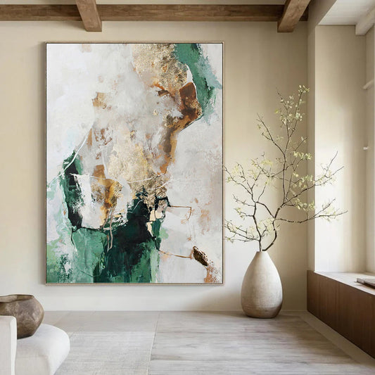 Custom - Designed Hand - Painted Textured Abstract Canvas for Bedroom & Office DKH1008