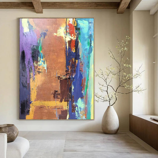 Colossal Hand - Painted Custom Abstract Work for Bar and Entryway DTP036