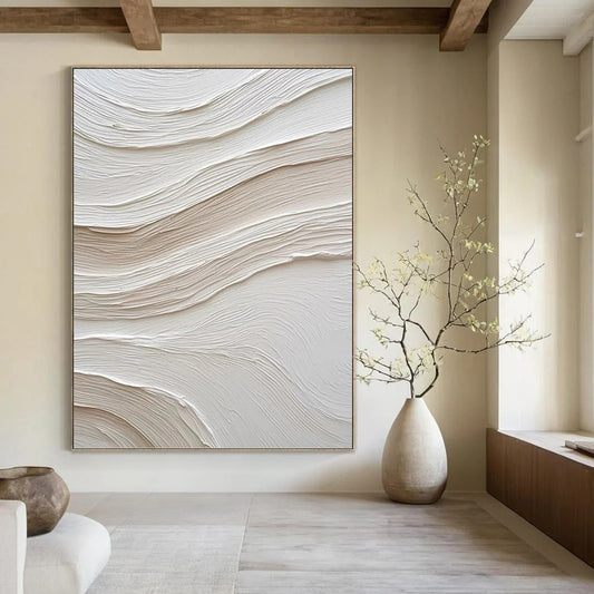 Gigantic Custom - Crafted Hand - Painted Textured Abstract Wall Art for Hotel Suite & Living Room DKH1024