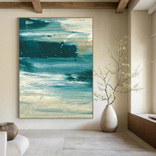 Custom Abstract Paintings: Large Dimensions, Hand-Painted Textures DTP177