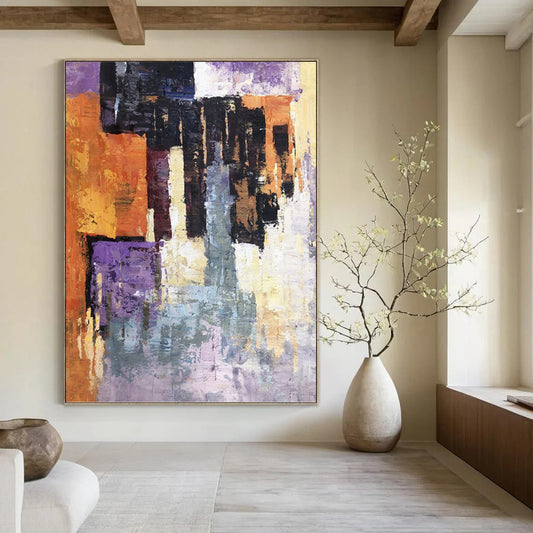 Assertive Hand - Painted Textured Abstract Canvas for Entryway & Office DKH1305