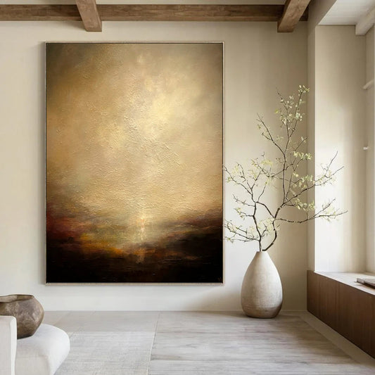Jumbo - Proportioned Vertical Hand - Painted Textured Custom Abstract Rhapsody, for Office and Hallway DKH1534