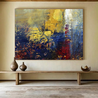 Grand Hand - Painted Textured Abstract Canvas for Decorative Focalization DKH722