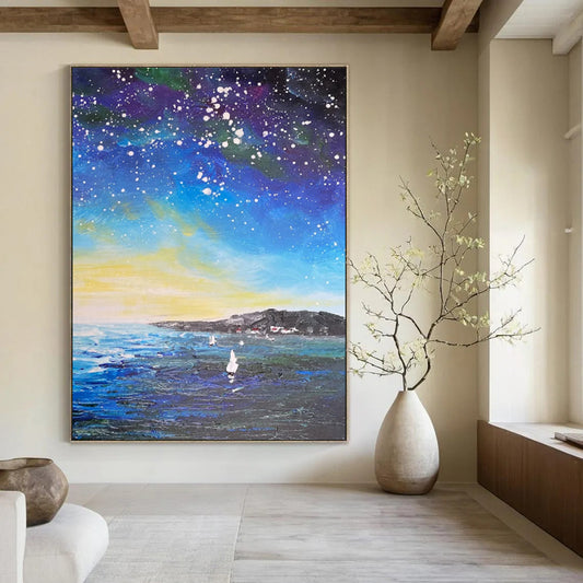 Hand-Painted Personalized Abstract Painting for Living Room & Entryway LargeART1902