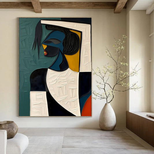 Oversized Hand - Painted Textured Custom Abstract Creation, for Bars and Hotels DKH1467