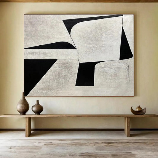 Immense - Sized Hand - Painted Textured Abstract Art for Office & Bar DKH582