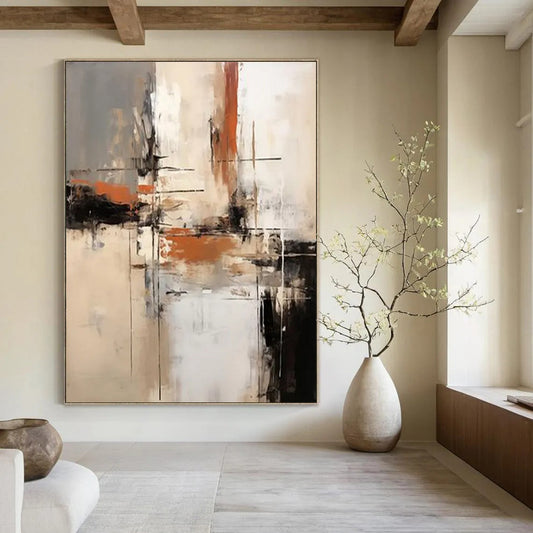Liquid Silk: Oversized Textured Custom Abstract Canvas for Bedroom and Dining Room DTP112