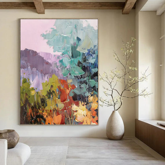 Stylish Hand - Painted Textured Abstract Art for Living Room & Bar DKH1278