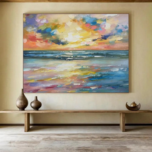 Luminous Giant Abstract Painting for Hallway & Bar LargeART1748