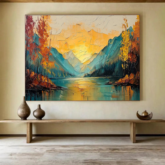 Charming Large Abstract Wall Art with Cozy Textured Patterns for Dining Room & Hotel Suite DKH907