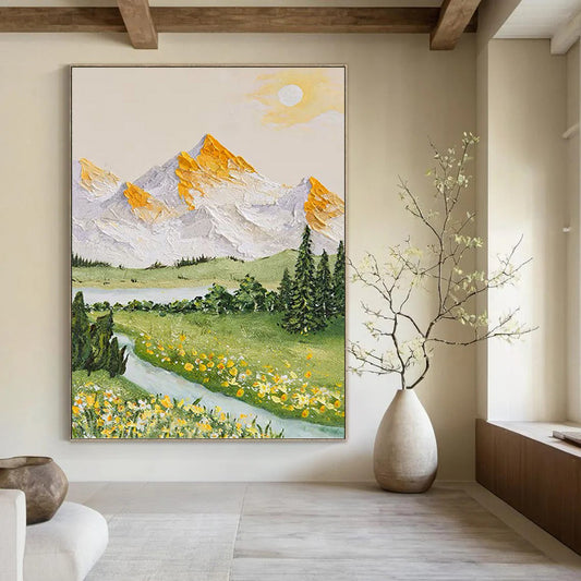 Grand Hand - Crafted Custom Textured Canvas Abstract for Bedroom & Dining Room DKH1037