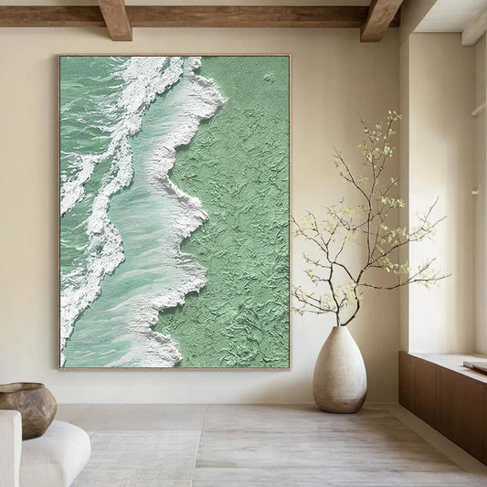 Titanic - Sized Hand - Painted Custom Abstract Enigma (with Diverse Textures), for Living Room and Hotel DKH1505