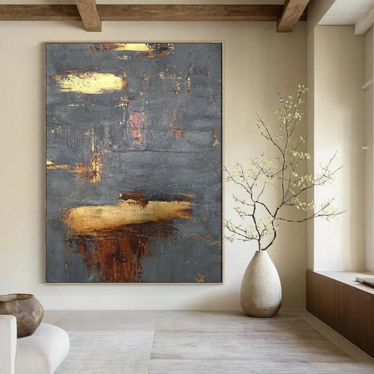 Whimsical & Playful Hand-Painted Custom Abstract Painting for Bedroom & Living Room LargeART1999