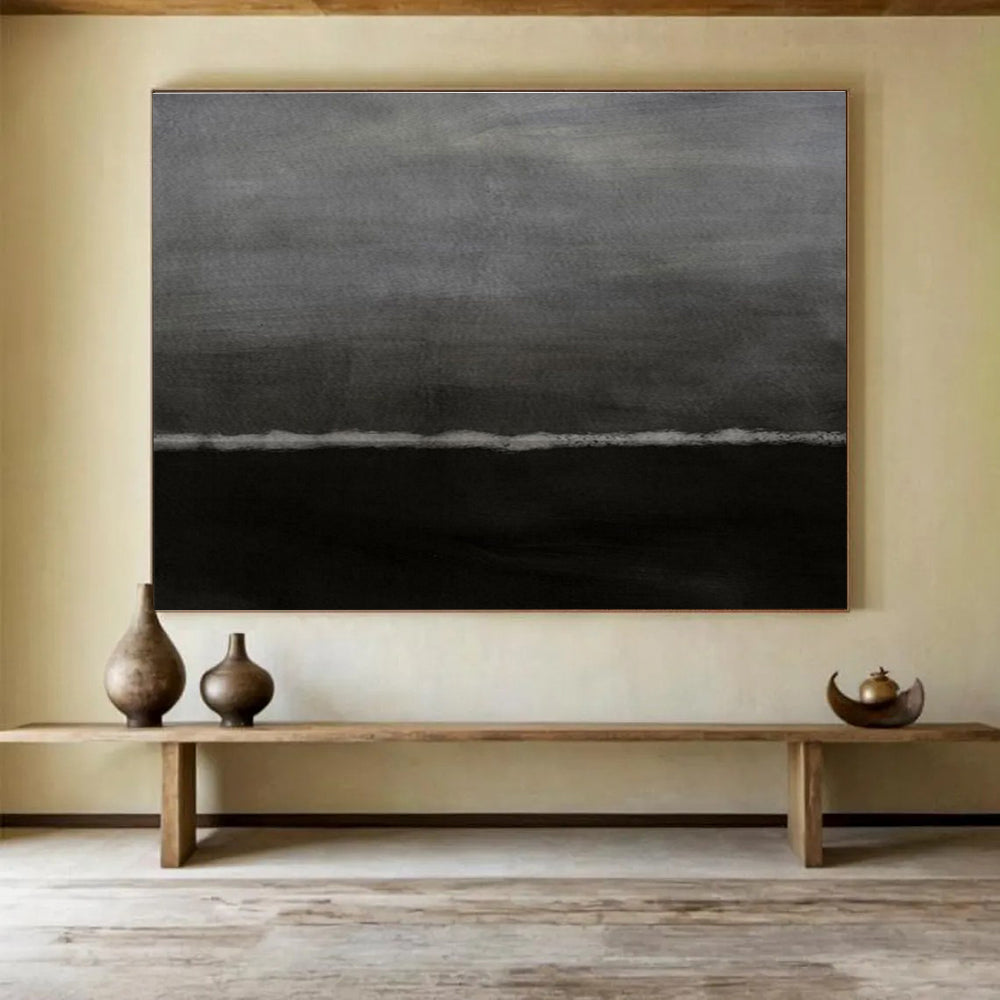 Majestic Hand - Painted Textured Abstract Canvas for Office & Entryway DKH598