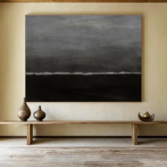 Majestic Hand - Painted Textured Abstract Canvas for Office & Entryway DKH598