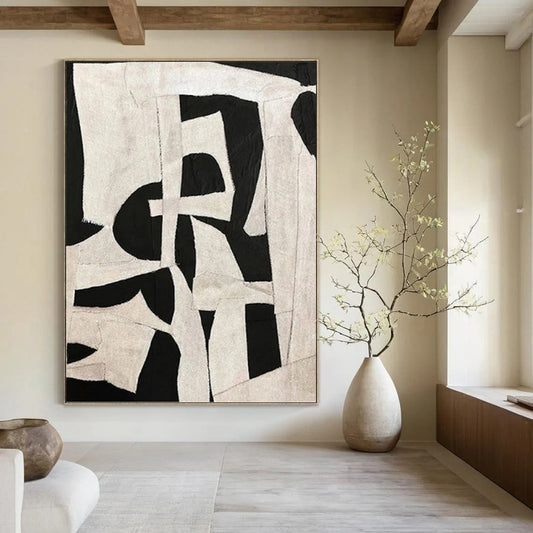 Expertly Conceived Hand - Painted Textured Canvas Mural for Bar & Entryway DKH1137