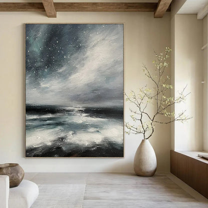 Huge Hand-Painted Abstract Canvases for Dining Room & Living Room LargeART2270