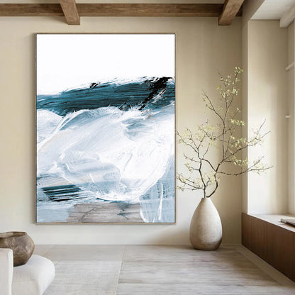Custom Handmade Abstract Artworks: Big Sizes with Textured Details for Dining Room & Entryway DTP219