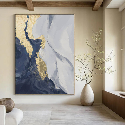 Grandiose - Extent Hand - Painted Textured Custom Abstract Crescendo, for Office and Bedroom DKH1514