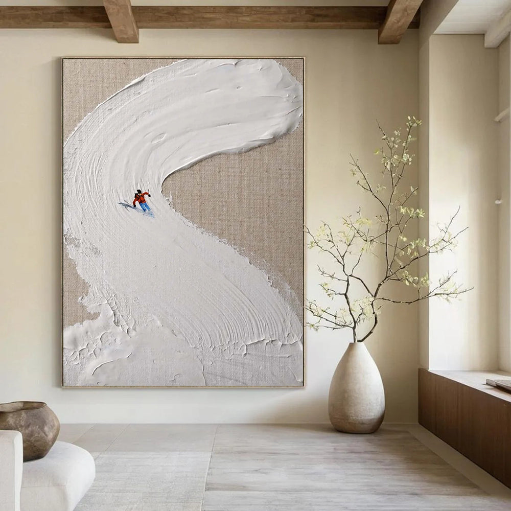 Handmade Big-Scale Abstract Art: Textured Wonders for Bar & Entryway DTP311