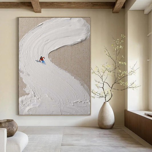 Handmade Big-Scale Abstract Art: Textured Wonders for Bar & Entryway DTP311
