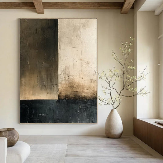 Mega - Sized Hand - Painted Textured Custom Abstract Gem for Dining Room and Hallway DTP016
