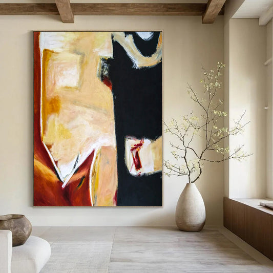 Sensational Immense Hand-Painted Abstract Wall Art: Grace Your Living Room & Entryway LargeART2383