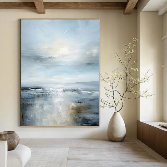 Titanic - Dimensioned Hand - Painted Textured Custom Abstract Creation for Hallway and Hotel DTP059