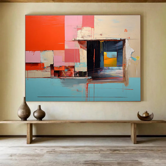 Graceful Hand - Painted Textured Abstract Decor for Bedroom & Hallway DKH640