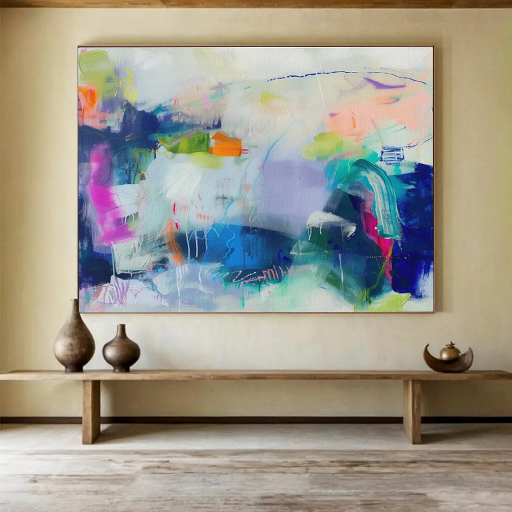 Immense - Sized Textured Abstract Canvas for Bedroom & Hallway DKH495