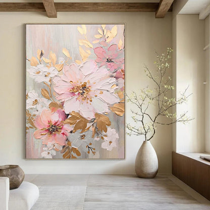 Peaceful Hand - Painted Textured Abstract on Canvas for Bedroom & Living Room DKH1390