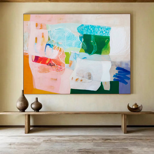 Bespoke Large Abstract Wall Decor for Hotel Suite DKH054