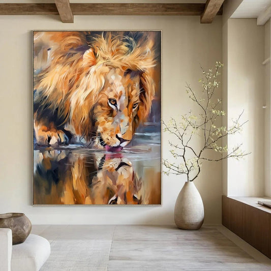 Large Vertical Custom Abstract Hand - Painted Artwork for Bedroom and Entryway DKH1647