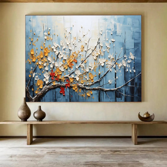 Textured Floral Abstract: A 3D Celebration of Spring DLZ160