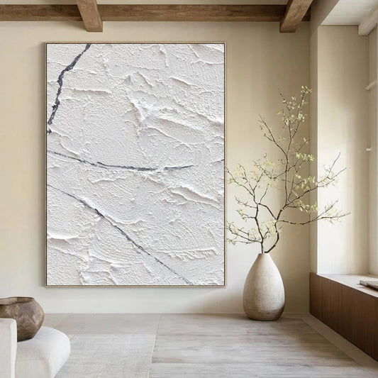 Vertical Hand - Painted Textured Custom Abstract Work for Bedroom and Office DKH1673