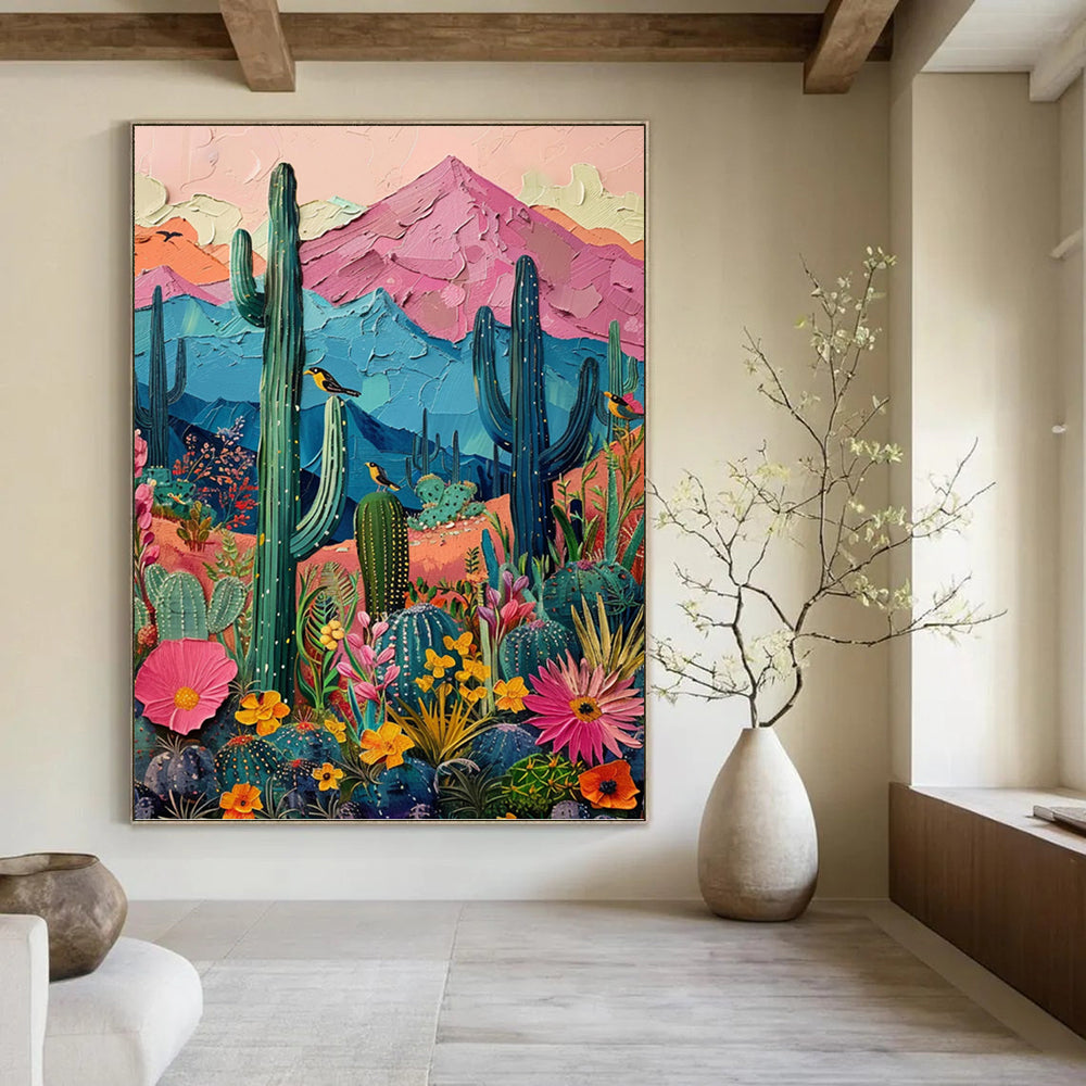 Alluring Hand - Painted Textured Abstract on Canvas for Hallway & Bedroom DKH1402