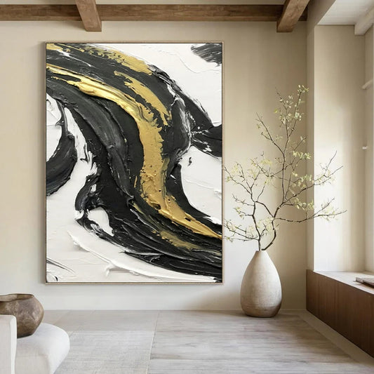 Handmade Large-Scale Abstract Paintings for Bedroom & Office DTP379
