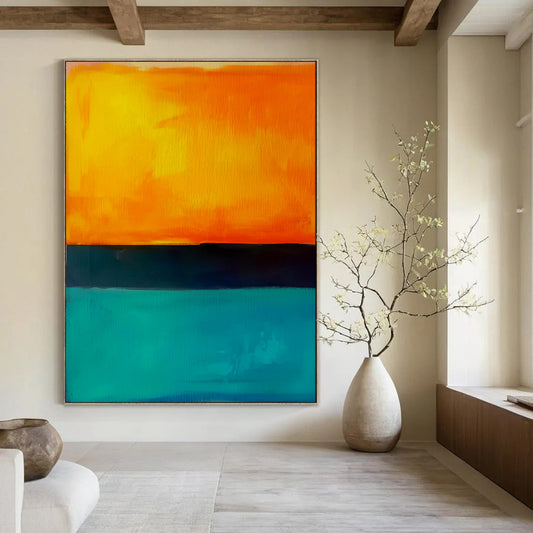 Luminous & Exuberant Hand-Painted Bespoke Abstract Painting for Bar & Hotel LargeART1949