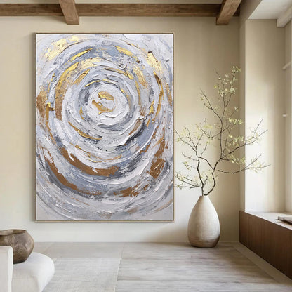 Dynamic Hand - Painted Textured Abstract for Office & Entryway DKH1286