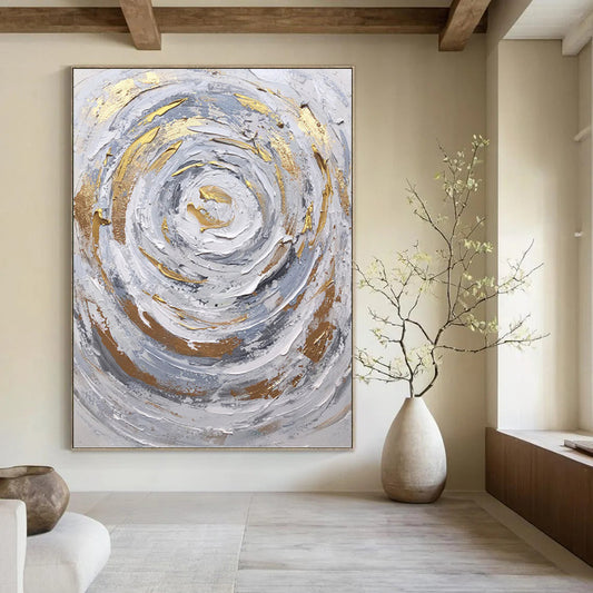 Dynamic Hand - Painted Textured Abstract for Office & Entryway DKH1286
