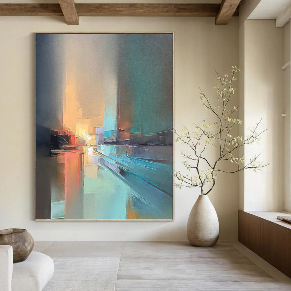 Gorgeous Hand - Painted Textured Canvas Abstract for Bar & Hotel Suite DKH1066