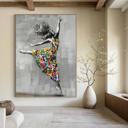 Sky - Piercing Vertical Hand - Painted Custom Abstract Masterwork with Geode Textures, for Bedroom and Dining Room DKH1605