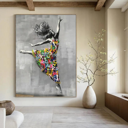 Sky - Piercing Vertical Hand - Painted Custom Abstract Masterwork with Geode Textures, for Bedroom and Dining Room DKH1605