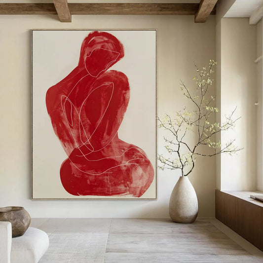Large-Scale Hand-Painted Abstract Art for Hotel Lobby & Event Hall LargeART2228